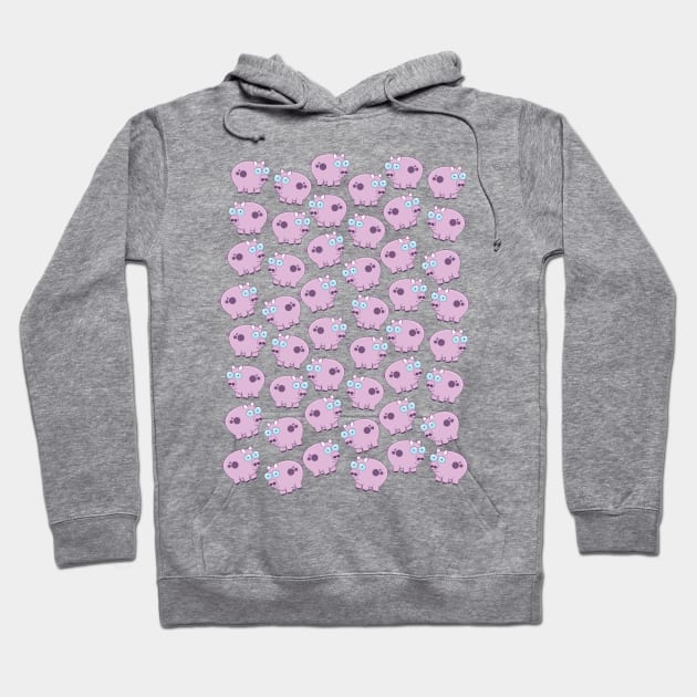 Pig cartoon pattern Hoodie by nickemporium1